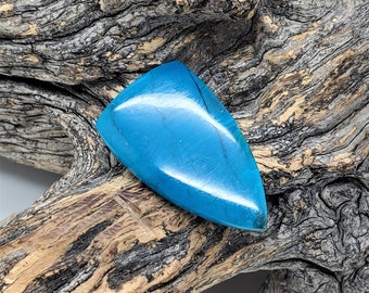 Gem Silica Chrysocolla with Sagenite Handmade Cabochon