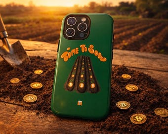Funda para teléfono "Es hora de sembrar" | Funda para iPhone con Bitcoin | Funda para teléfono con criptomonedas | Diseño "Agricultor BTC" | Regalo para teléfono de Satoshi | Funda para teléfono Web3 | STS3BA3