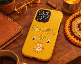Funda para teléfono Free Like the Bee | Funda para iPhone Bitcoin Crypto | Funda para Samsung Galaxy | Funda para Google Pixel | BTC Streetwear Tech | Diario de Satoshi