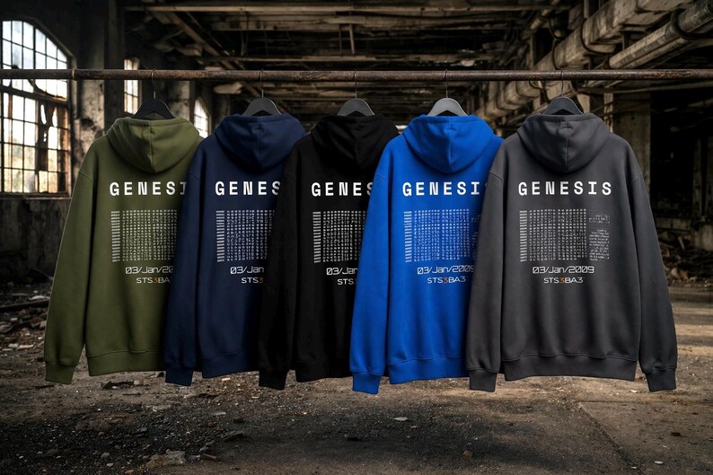 Bitcoin Genesis Hoodie Black | Crypto Streetwear Hoodie | Bitcoin Hoodie | Satoshi Nakamoto | Web3 Clothing | STS3BA3 | Bitcoin Apparel image 7