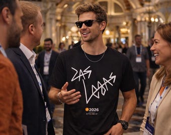 Camiseta Bitcoin Las Vegas 2026 | Camiseta de la conferencia de criptomonedas | Ropa urbana BTC | Atuendo para eventos de Bitcoin | Camiseta de criptomonedas | STS3BA3