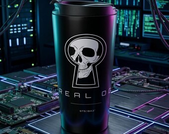 Taza de viaje cripto original | Taza de café Cypherpunk | Taza de la cultura Bitcoin | Taza de criptomonedas BTC | Taza Satoshi | STS3BA3