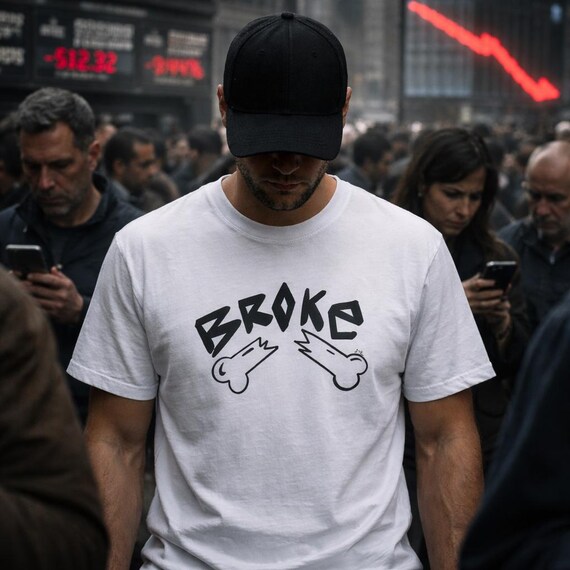 Broke Bones T-Shirt | Graphic Streetwear Tee | Edgy Skeleton Shirt | Minimal Urban BTC | Unisex Heavy Cotton Shirt