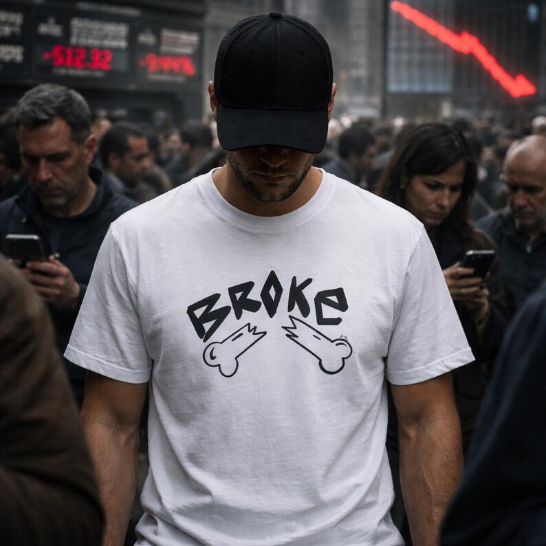 Broke Bones T-Shirt | Graphic Streetwear Tee | Edgy Skeleton Shirt | Minimal Urban BTC | Unisex Heavy Cotton Shirt image 1