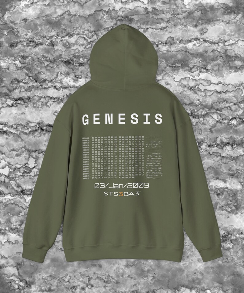 Bitcoin Genesis Hoodie Black | Crypto Streetwear Hoodie | Bitcoin Hoodie | Satoshi Nakamoto | Web3 Clothing | STS3BA3 | Bitcoin Apparel image 15