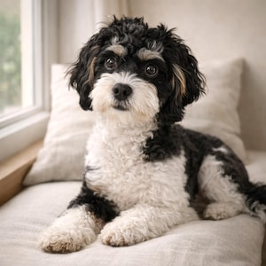 Cavapoo Portrait from Photo | Custom Pet Portrait Art