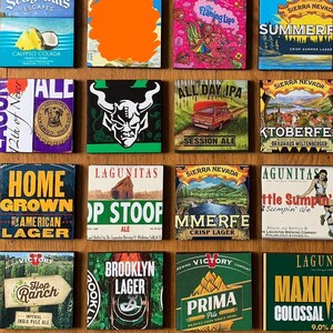 Beer Coaster Set, Coaster Set for Guys, Man Cave Gift, Housewarming Gift, Beer Coaster Set, Guy Gifts, Coaster Gift Set, Coasters