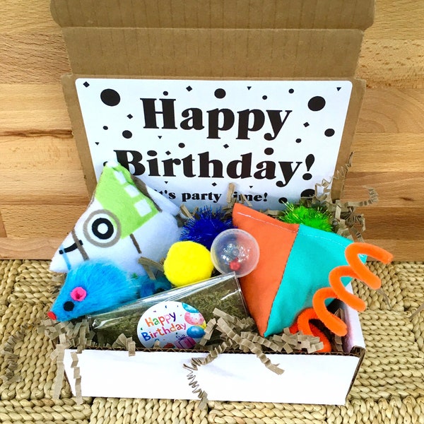 Mini Birthday Cat Toy Box