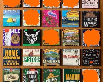 Beer Coaster Set, Coaster Set for Guys, Man Cave Gift, Housewarming Gift, Beer Coaster Set, Guy Gifts, Coaster Gift Set, Coasters
