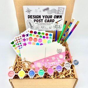 Kit de artesanato infantil, crie seu próprio cartão postal