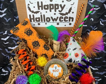 ハロウィン猫用おもちゃ箱