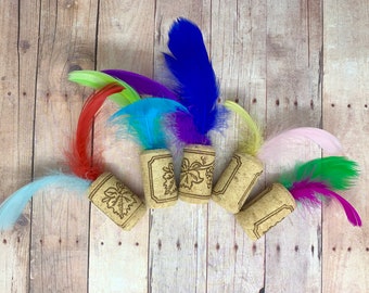 5 cork feathers