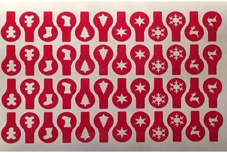Christmas Vinyl Nail Stencils | Etsy