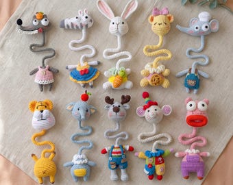 10-in-1 Long Neck Animal Crochet Patterns | Amigurumi Bag Charm, Keychain PDF (Digital Download)
