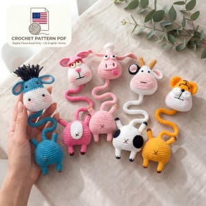 5-en-1 | Modèle de crochet animaux à long cou