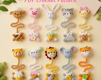 10-in-1 Crochet Bag Charm Pattern, Long Neck Pattern, Animal Keychain Patterns, Amigurumi Plush Tutorial