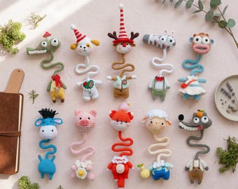 10 Long Neck Animal Crochet Patterns | Amigurumi Bag Charm, Keychain PDF Download