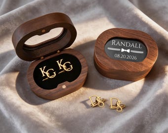 Custom Groomsmen Cufflinks, Groomsmen Gifts, Personalized Initial Cufflinks for Men, Best Man Gifts, Groomsmen Proposal, Cufflinks for Groom