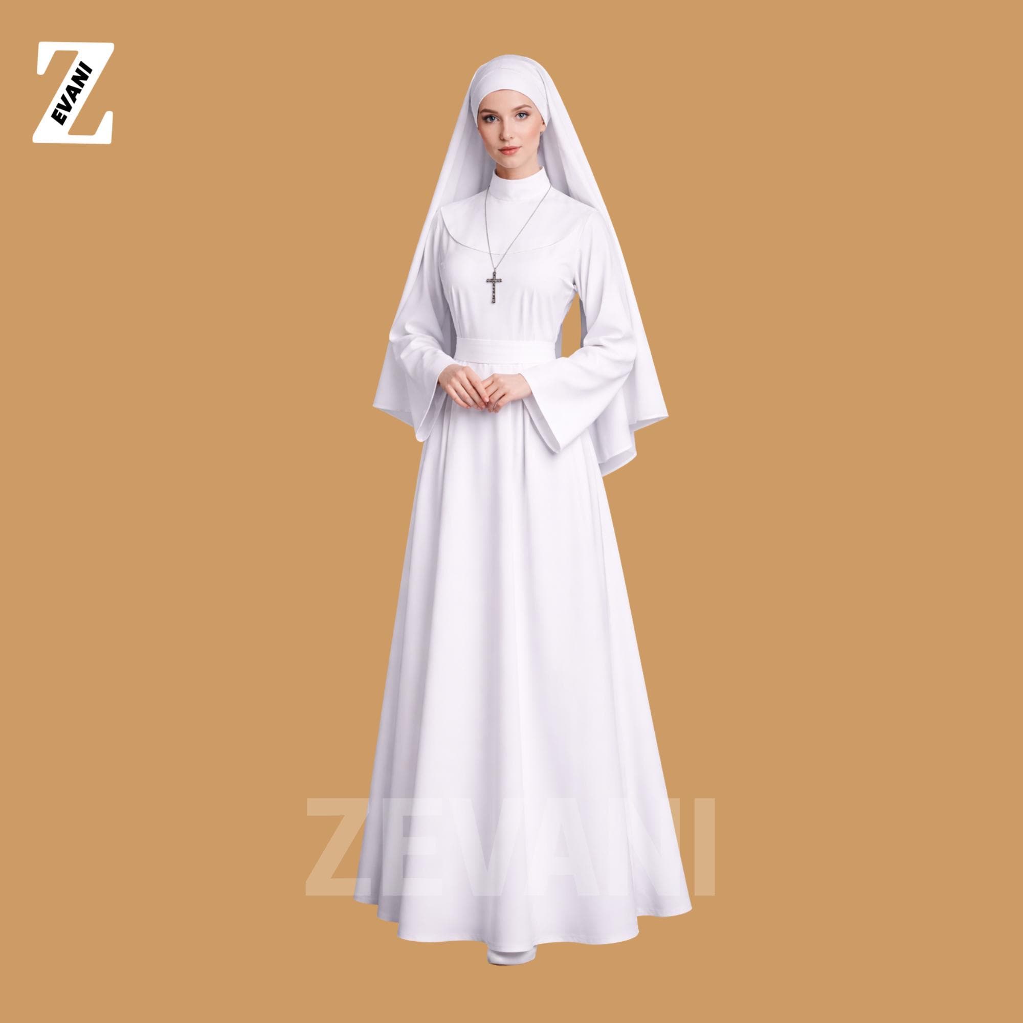 Religious Roles By Dress Traditional Nun Habit for Women – Catholic Nun Dress, Church Vestment ...