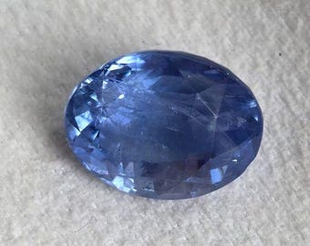 Natural Unheated Ceylon Blue Sapphire Neelam 8.10Ct Oval Cut GFCO Certified
