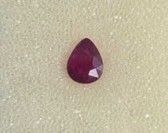 Natural Ruby (Maanik) 1.55 Ct Pear Shape Mozambique Origin Gemstone for Ring & Astrology