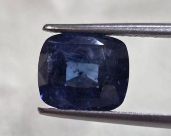 Natural Blue Sapphire (Neelam) 6.69 CT Cushion Shape Madagascar Origin Certified Gemstone for Ring & Vedic Astrology