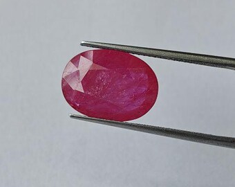 Natural Ruby (Maanik) 5.91 Ct Oval Shape | Mozambique Origin Gemstone for Ring & Astrology