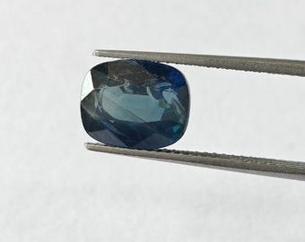 Natural Blue Sapphire (Neelam) 4.30 CT Cushion Shape Australian Origin Gemstone for Ring & Astrology