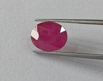 Natural Burma Ruby (Maanik) Certified 3.92 Ct Oval Shape Gemstone for Ring & Astrology