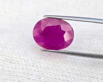 Natural Ruby (Maanik) 19.63 Ct Oval Shape Kanchanaburi Origin Gemstone for Ring & Astrology