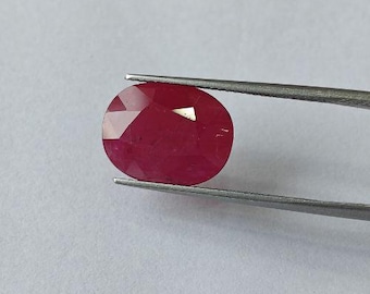 Natural Ruby (Maanik) 8.38 Ct Oval Shape | Mozambique Origin Gemstone for Ring & Astrology