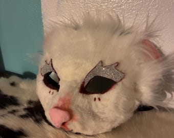 Albino possum therian mask!! - with tail