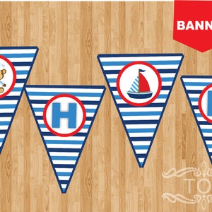 Nautical Birthday Printable Banner