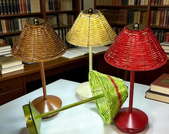 Lámpara de mesa USB tejida a mano, lámpara de noche minimalista moderna, lámpara de escritorio tejida a mano, decoración del hogar contemporánea y sencilla. ¡Superventas!