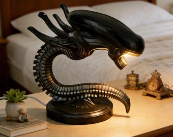 Lámpara de escritorio estilo xenomorfo, luz nocturna LED USB, lámpara decorativa escultural para dormitorio, regalos para amigos.