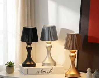 Lámpara de mesa regulable simple, lámpara de noche moderna, lámpara de escritorio única, iluminación ambiental cálida, regalo de inauguración de la casa, decoración cómoda del dormitorio.