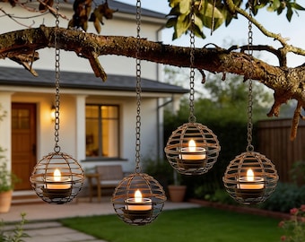 4Pack Waterproof solar pendant lights –Outdoor garden decorative lights – Patio solar pendant lights – Patio lighting decorations.Bestseller