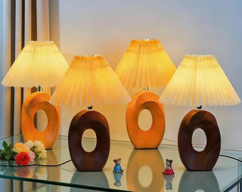 Lámpara de mesa de cerámica china, lámpara de noche oriental, lámpara de noche de estilo americano, decoración de dormitorio de cerámica hecha a mano. ¡Superventas!