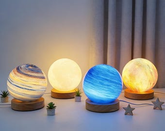 Lámpara de noche Planet Galaxy, lámpara de escritorio Nebula Ball, lámpara de mesa con temática espacial, lámpara cósmica para dormitorio, regalo de Navidad y decoración para cabecero. ¡Superventas!
