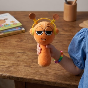 Oren Sprunki Plush Incredibox Soft Toy, Orange Sprunki Plushie, Music Game Stuffed Animal, Gamer Fan Merch Gift, 20cm Cute Gaming Doll