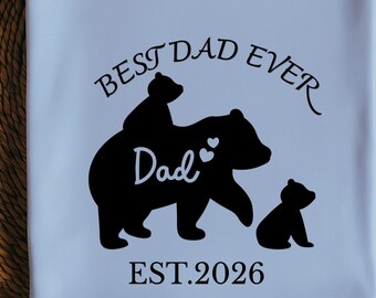 best dad ever tee twincetee Bear Family T-Shirt,  Fatherhood Tee GRANPA TEE, Bella