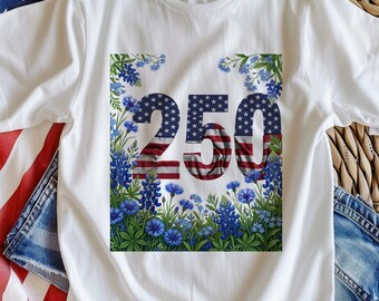 American Flag Freedom Kids Tee, 250th Year USA, Nature Lover, Unisex, Wildflower Design, Perfect for Mom, Dad, Kids