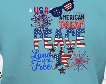 USA Freedom 4th Of July Unisex Tee, Colorful Independence Day Gift, Perfect For Mom And Dad, American Patriotic Shirt
