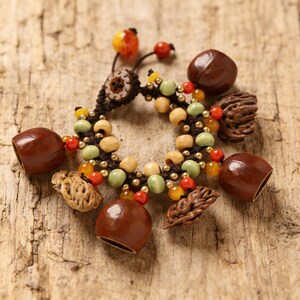 Natural Shell Bracelet Handwoven with Wax Cord | Five Unique Designs | Bohemian Jewelry | Earth Tone Gift