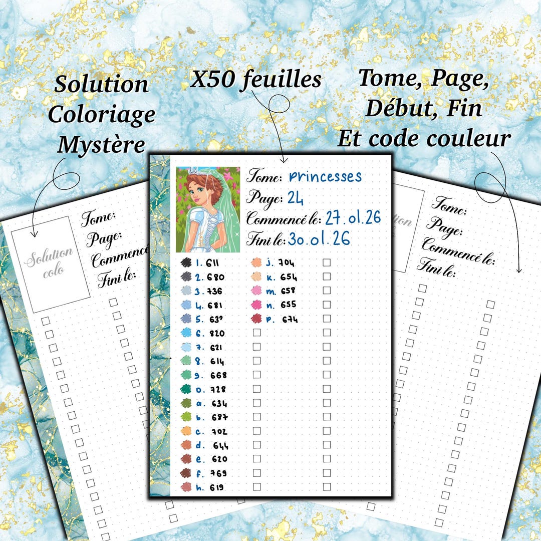 A5 Mystery Coloring Tracker Notepad – Color Code Organizer for Mystery ...