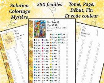 Blocco note da colorare A5 Mystery – Tracciamento del codice colore e organizzazione creativa