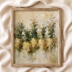 Ananas köksväggkonst Strandhusdekor Neutral väggkonst Bondgårdsköksdekor Cottagecore Vintage ananas utskrivbar