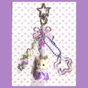 Custom Keychain WITH big charm (calicocritter,lalaloopsy,sonnyangel)