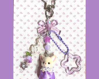 Custom Keychain WITH big charm (calicocritter,lalaloopsy,sonnyangel)