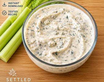 Blauschimmelkäse-Dressing-Rezept | Dicker Steakhaus-Dip, Flügelsauce (PDF Download)